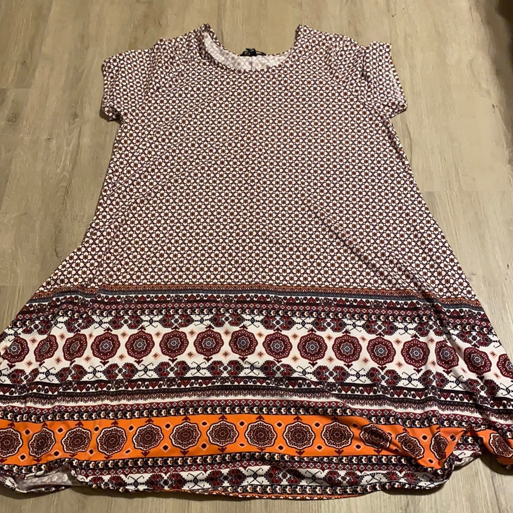 BOHEMIAN PLUS SIZE T SHIRT DRESS